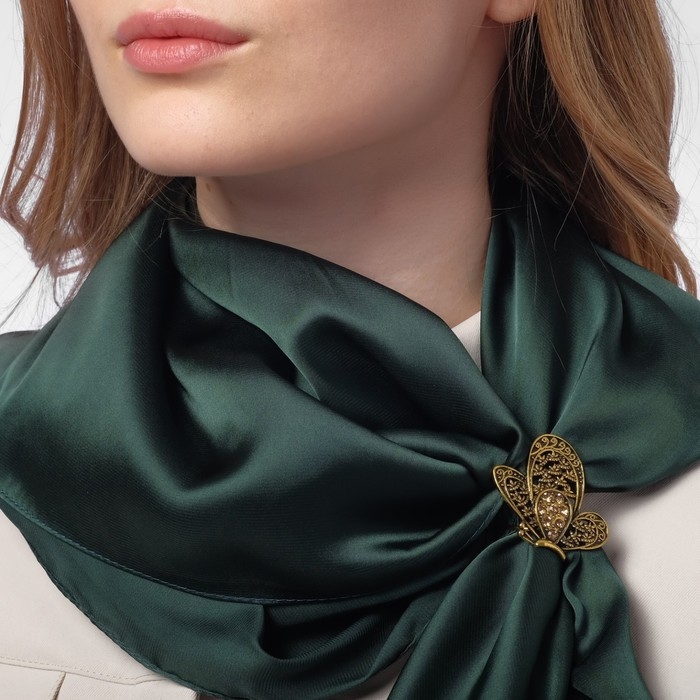 Кольцо для платка &laquo;Бабочка&raquo;, цвет золото в черненом золоте