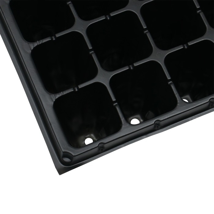 Кассета для выращивания рассады, на 50 ячеек, по 90 мл, из пластика, чёрная, 54 &times; 27 &times; 8 см, Greengo