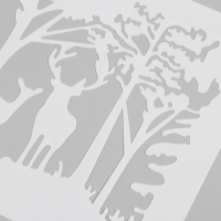 Трафарет пластик "Олени в лесу" 21х29,7 см