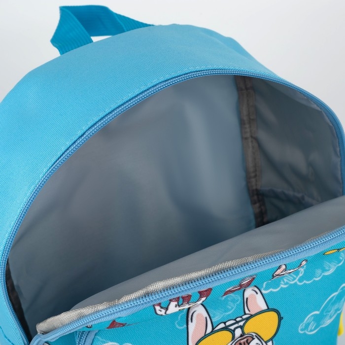 Рюкзак детский для девочки с карманом &laquo;Пёс в кедах&raquo;, 30 х 22 х 10 см