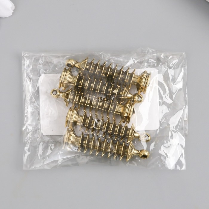 Сувенир металл подвеска Сувенир металл подвеска "Пагода 9 ярусов" 5х1,5х1,5 см