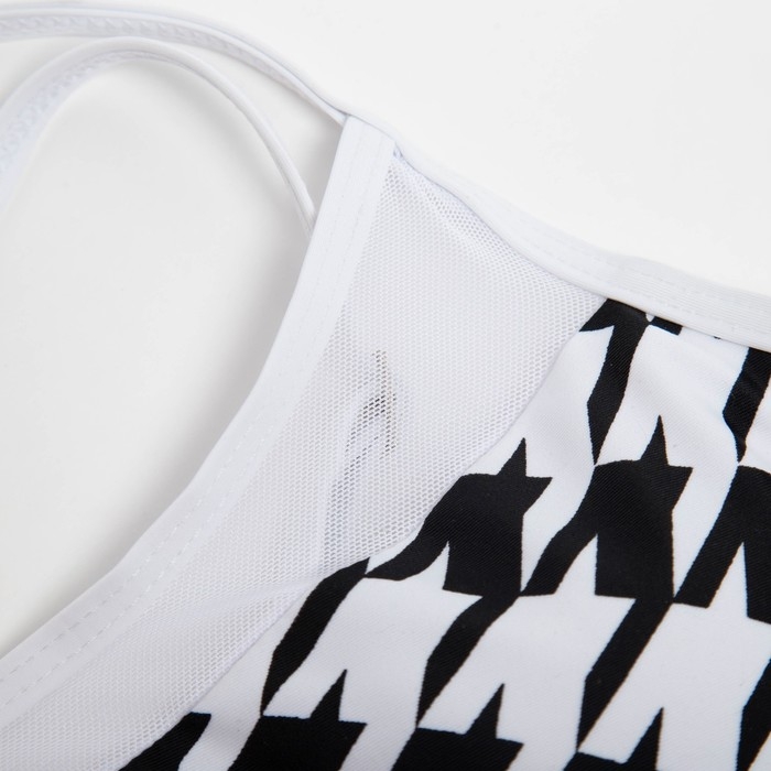 Купальник женский раздельный MINAKU цвет белый/чёрный, размер 48