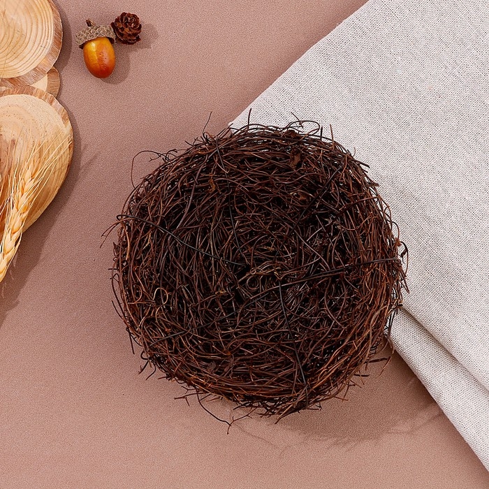 Гнездо из природных материалов для декора, 13&times;13&times;6,5 см