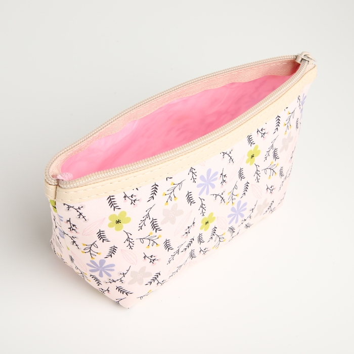 Набор косметичек 2 в 1 на молнии, цвет бежевый Набор косметичек 2 в 1 на молнии, цвет бежевый