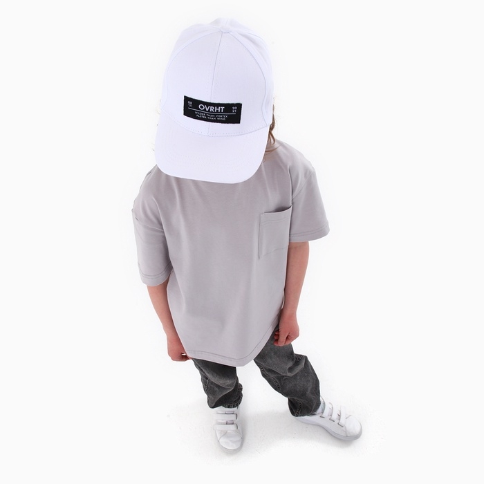 Кепка детская для мальчика для девочки OVRHT, цвет белый, р-р 52-54, 5-7 лет Кепка детская для мальчика для девочки OVRHT, цвет белый, р-р 52-54, 5-7 лет