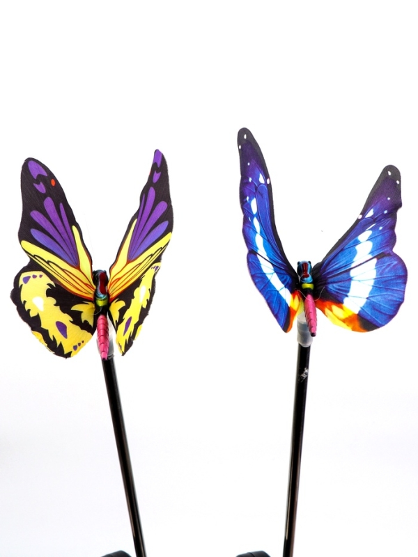 Штекер с подсветкой "Бабочка Адриа" синяя, 12х70см