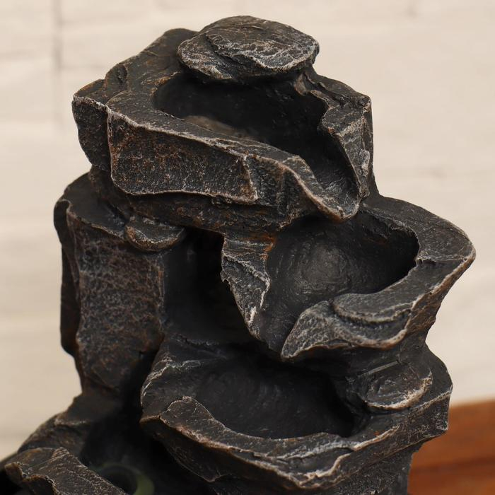 Фонтан Фонтан "Скалистый ручей" 13х12х22 см (с подсветкой)