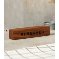 Табличка настольная &laquo;Зарезервировано/Reserved&raquo;, 18&times;4&times;4 см, дуб
