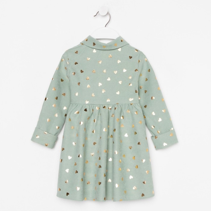 Платье детское KAFTAN Платье детское KAFTAN "Сердечки", р. 36 (134-140), зеленый
