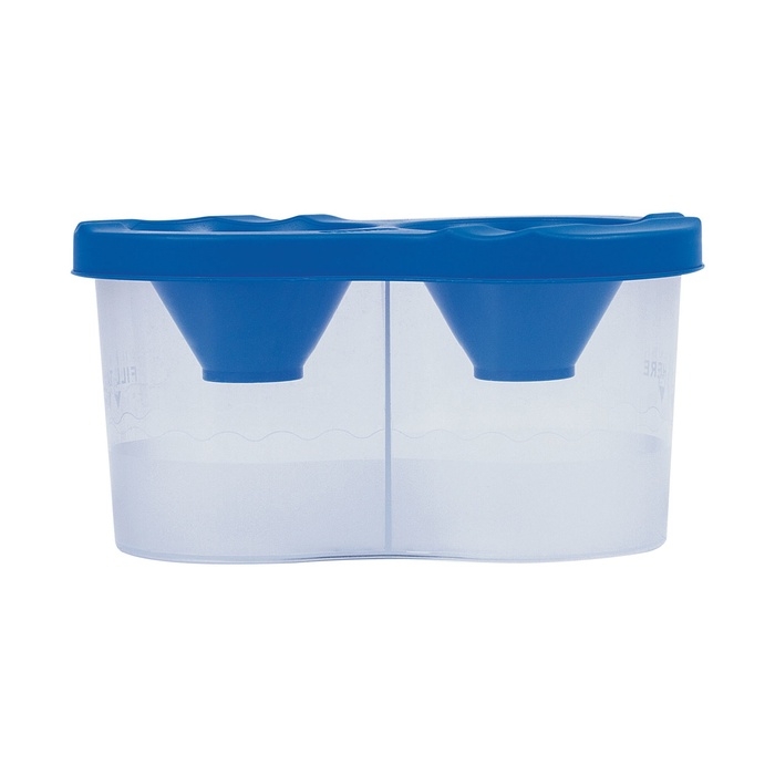 Стакан - непроливайка для рисования двойной Calligrata, 150 мл &times;2, с держателем для кистей, МИКС