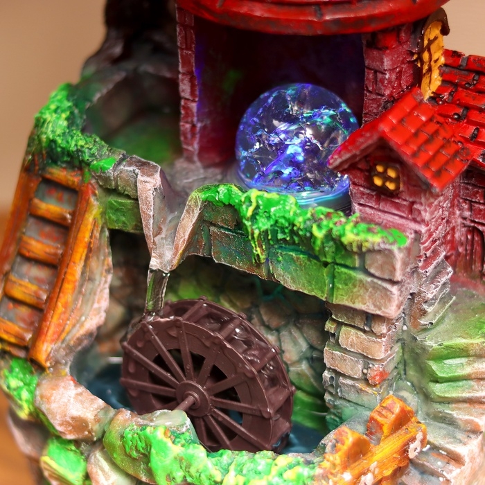 Фонтан Фонтан "Большой дом с лестницей" 25х15 см (с подсветкой)