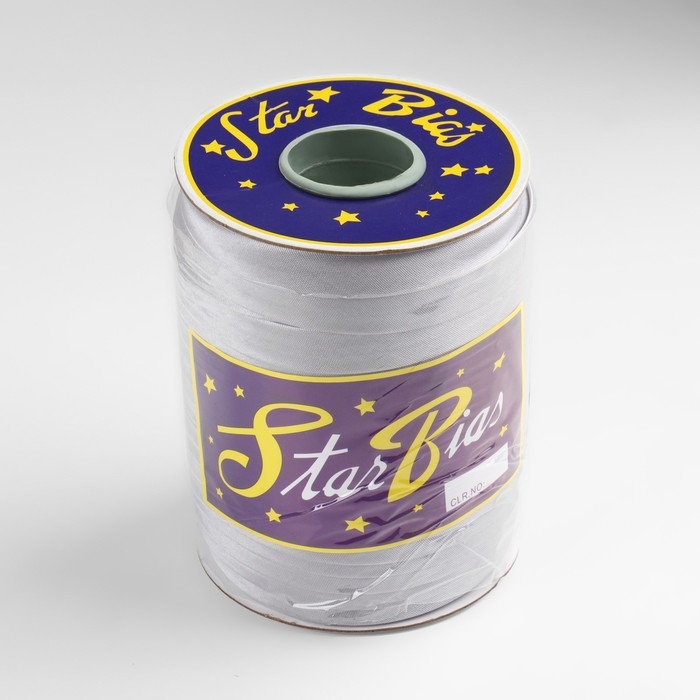 Косая бейка, атласная, 15 мм &times; 132 &plusmn; 1 м, цвет серый №9197