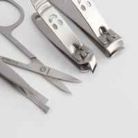 Набор маникюрный &laquo;Люси&raquo;, 10 предметов, кожзам-чехол, цвет ментоловый