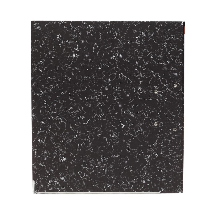 Папка-регистратор 50 мм, А4, Calligrata, эконом мрамор, нижний металлический кант, черная