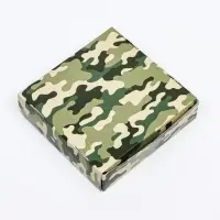 Коробка сборная с окном, &laquo;Камуфляж&raquo;, 11.5&times;11.5&times;3 см