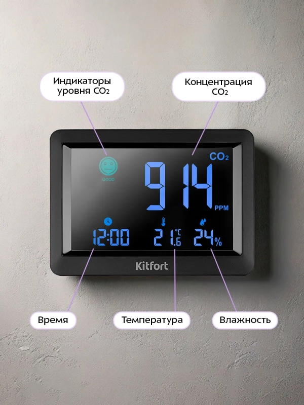 Датчик CO2 температуры и влажности КТ-3731 - 0.5 Вт