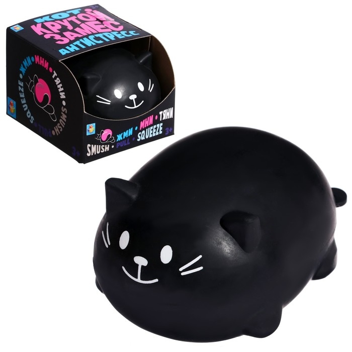Игрушка-антистресс &laquo;Кот&raquo;, 7 см, 6 цветов