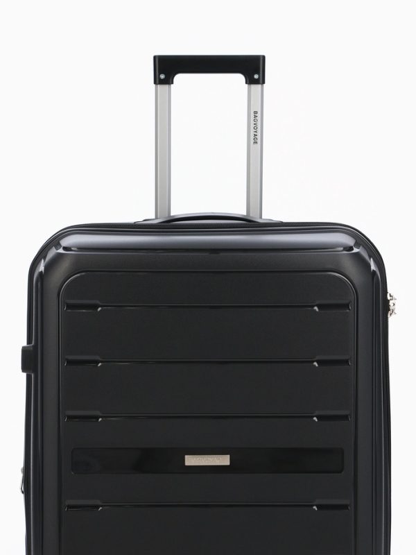 Чемодан 28", PP, 49*30*76, отд на молнии, код замок, 4 колеса, черный