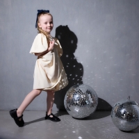 Платье для девочки, MINAKU :Party Dress, цвет молочный, рост 122 см Платье для девочки, MINAKU :Party Dress, цвет молочный, рост 122 см