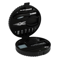 Набор инструментов ТУНДРА, подарочный пластиковый кейс "Колесо", 24 предмета