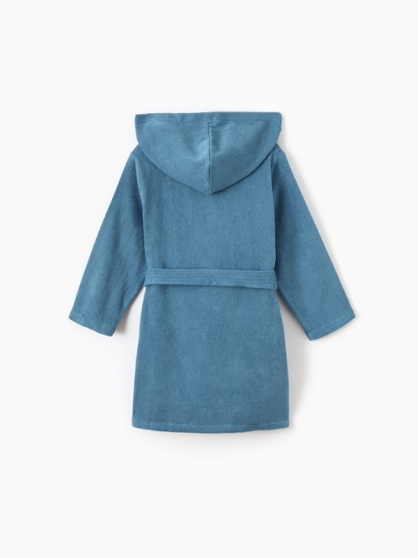 Халат детский Экономь и Я, цв. морская волна, р-р 32, 100% хл, 340 г/м2