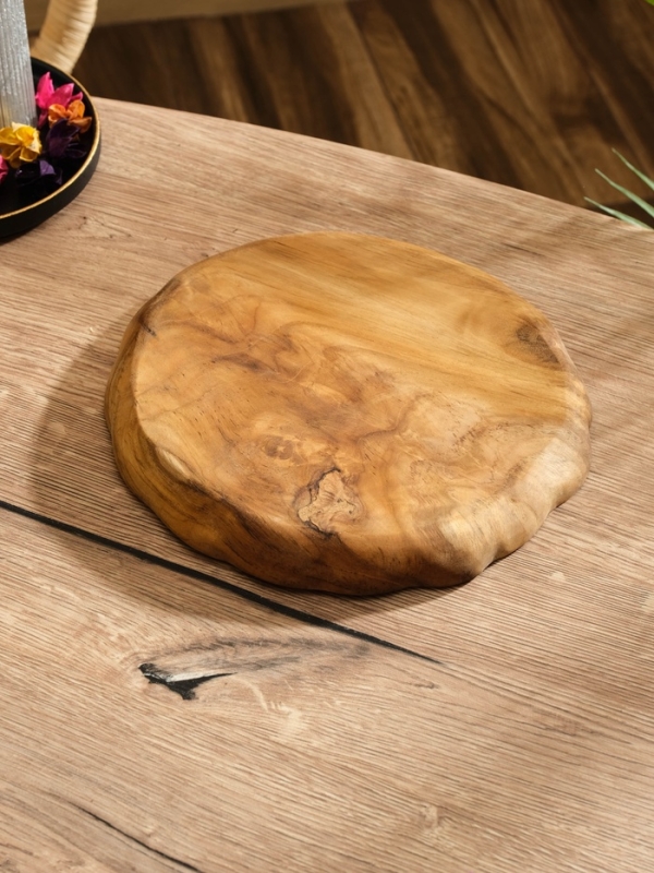 Менажница "Раковина"  дерево Джати, 24х24х3 см, цв. коричневый