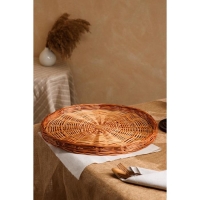 Поднос плетёный из лозы, D=40 см Поднос плетёный из лозы, D=40 см