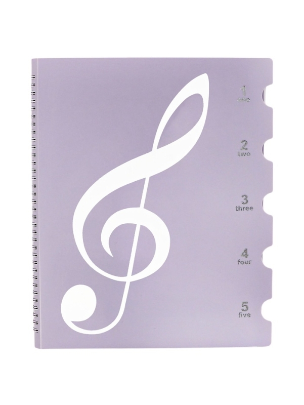 Нотная папка - 30 файлов 60 листов фиолетовая