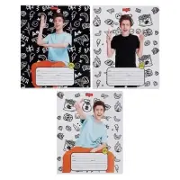 Тетрадь 12 листов в клетку Calligrata &laquo;Влад Бумага&raquo;, обложка мелованный картон, МИКС