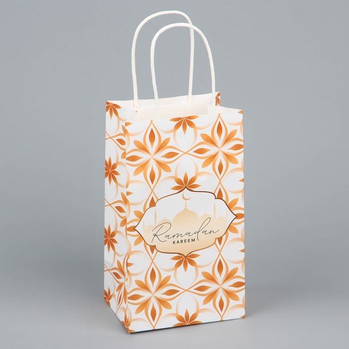 Пакет подарочный крафтовый &laquo;Рамадан&raquo; , Ramadan kareem, 12 х 21 х 9 см