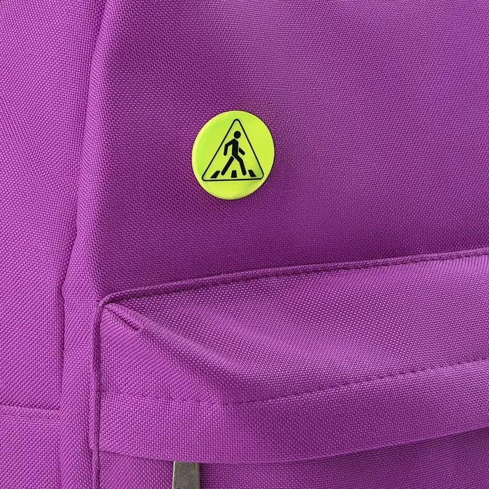 Светоотражающий значок &laquo;Пешеходный переход&raquo;, d=3 см, жёлтый