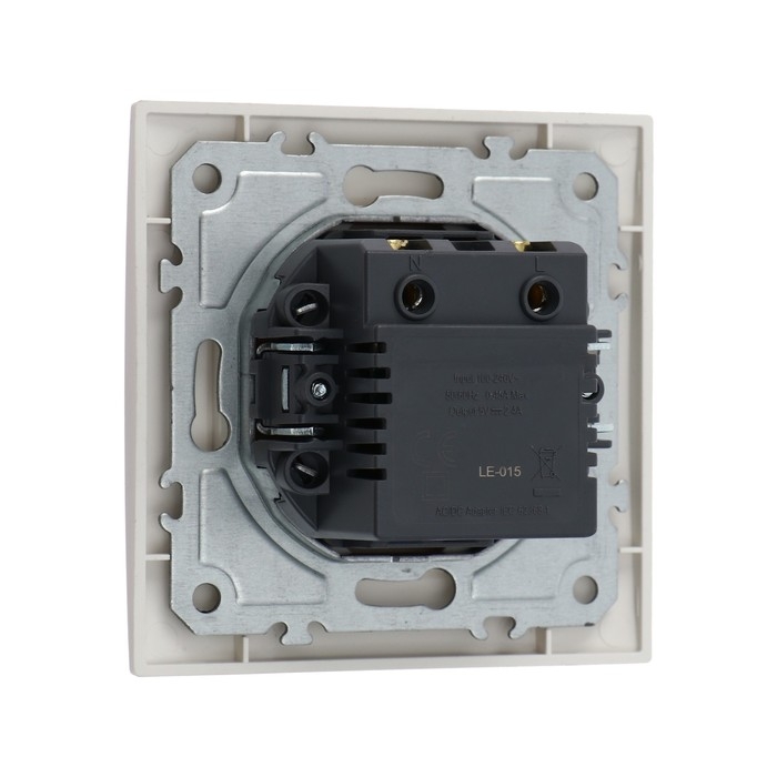 Розетка с USB-A + USB-C разъёмами, 2.1 A, 5В, TOT Elegant, скрытая, белая Розетка с USB-A + USB-C разъёмами, 2.1 A, 5В, TOT Elegant, скрытая, белая