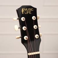 Набор гитариста Music Life ML-50A BK: гитара, чехол, струны, ремень, каподастр, медиаторы Набор гитариста Music Life ML-50A BK: гитара, чехол, струны, ремень, каподастр, медиаторы