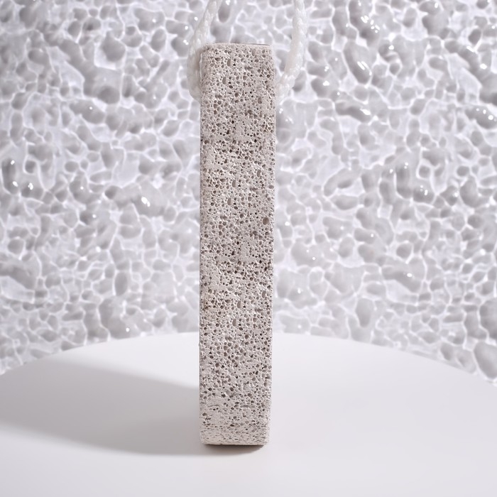 Пемза для педикюра, с подвесом, 12,5 &times; 6 см, в коробке, цвет серый