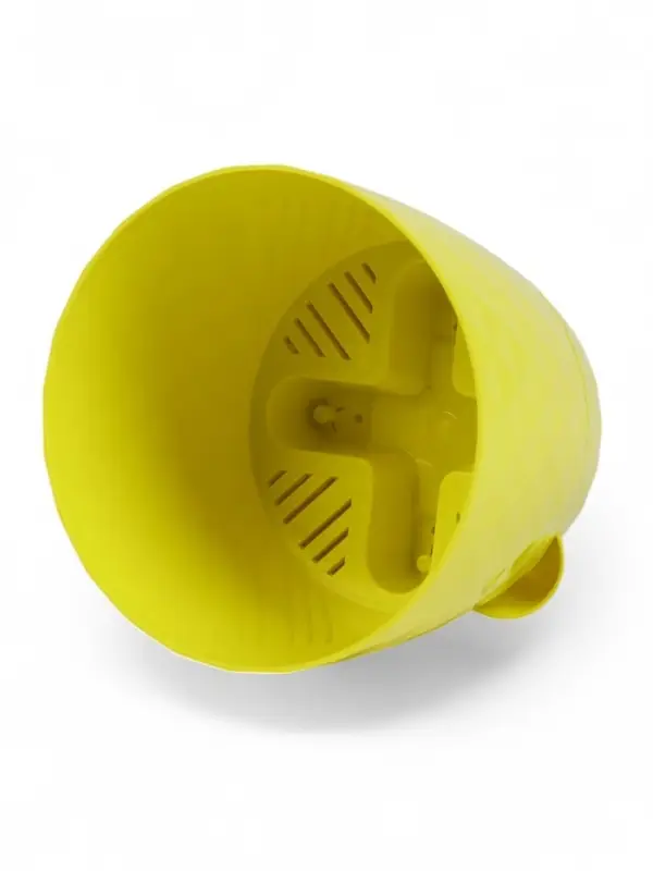 Кашпо с прикорневым поливом "Румба" 1 л, D13,5 см, h-12 см, цвет лимон