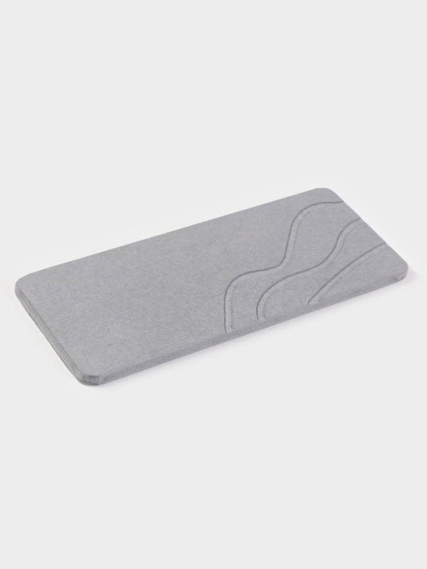 Диатомитовый коврик для сушки 25х10, цвет серый