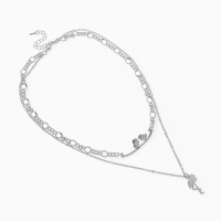 Кулон &laquo;Цепь&raquo; фламинго, цвет серебро