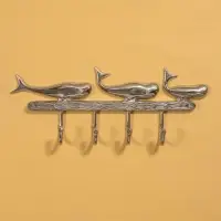 Крючки настенные "Три кита" 47х5х18 см, алюминий