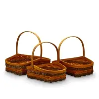 Набор корзин 3 шт 43х34х15 37х30х15 32х30х12 см ручка h=18/17/16 см