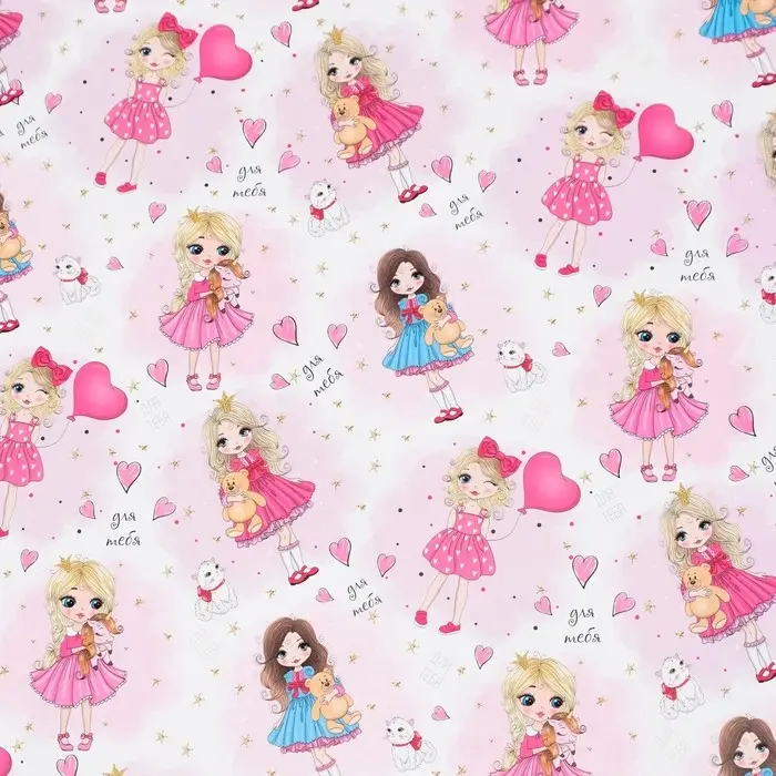 Бумага упаковочная, глянцевая Princess, 60&times;90 см