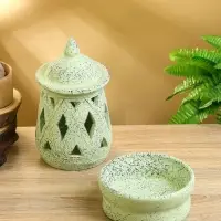 Подсвечник терракота "Фонарь" 16х16х26 см
