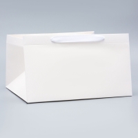 Пакет для торта, с широким дном 30 х 30 х 17,5 см, белый