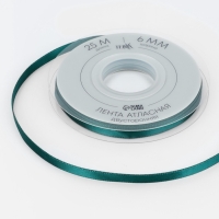 Лента атласная двухсторонняя №0589 6мм*25&plusmn;1м изумрудный TR