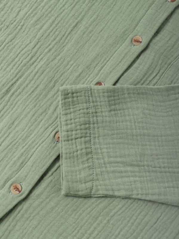 Рубашка из муслина для девочек KAFTAN рост 134, зеленый