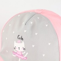 Кепка детская для девочки &laquo;Котик&raquo;, р-р. 48-50