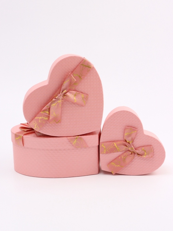 Набор коробок 3 в 1 сердца 22 х 20 х 9;  18.5 х 17 х 7.5; 1 6 х 14 х 6 см