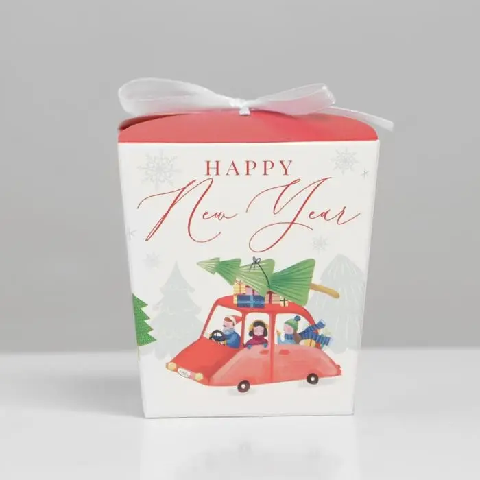 Бонбоньерка новогодняя &laquo;Город&raquo;, 7,5 х 8 х 7,5 см, Новый год