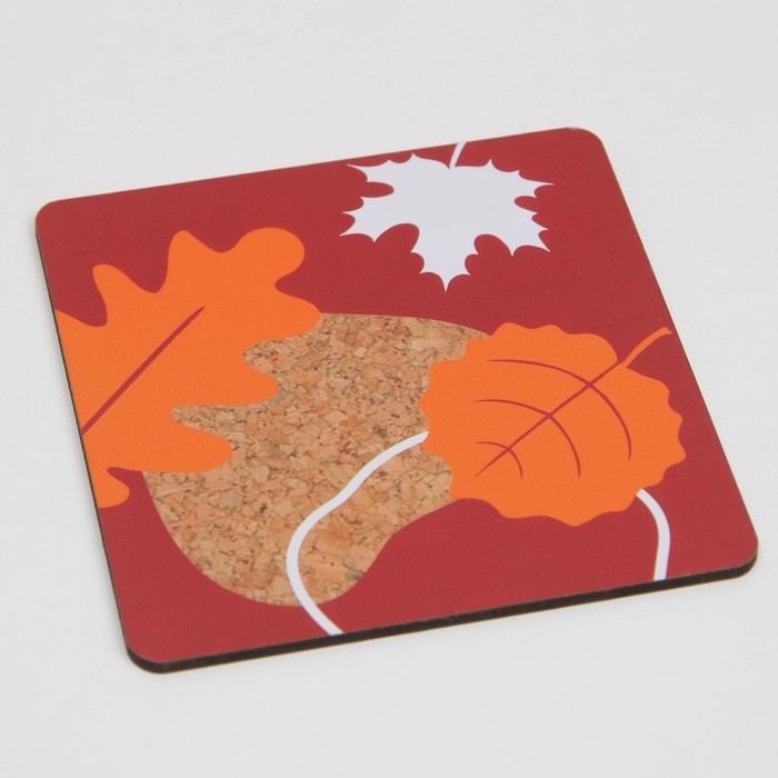 Кружка керамическая &laquo;Учителю&raquo; с ложкой и подставкой, 300 мл, цвет коричневый