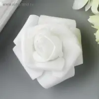 Розочка из фоамирана, белая d-4 см