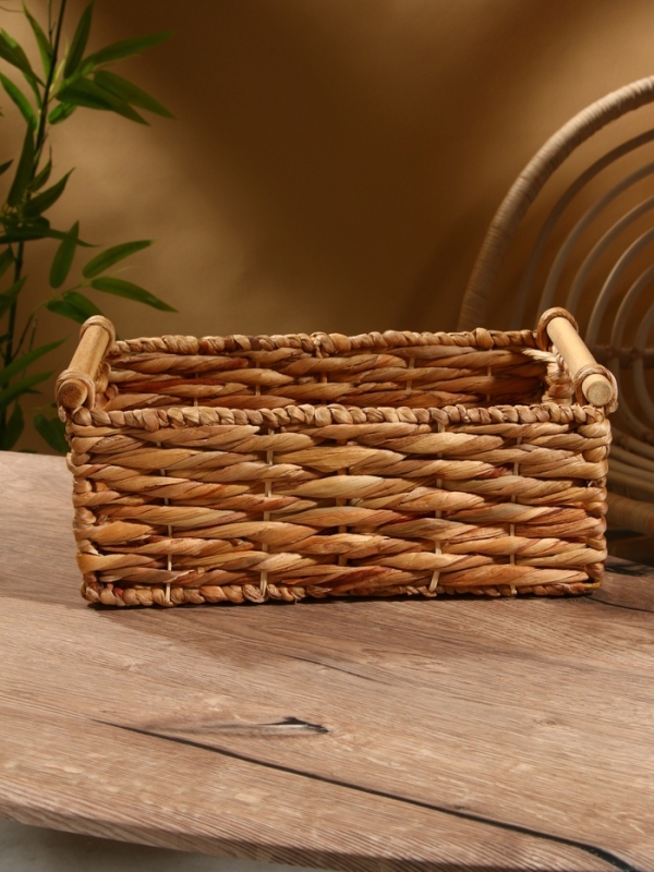 Корзина плетеная 36x21x15 см, водный гиацинт